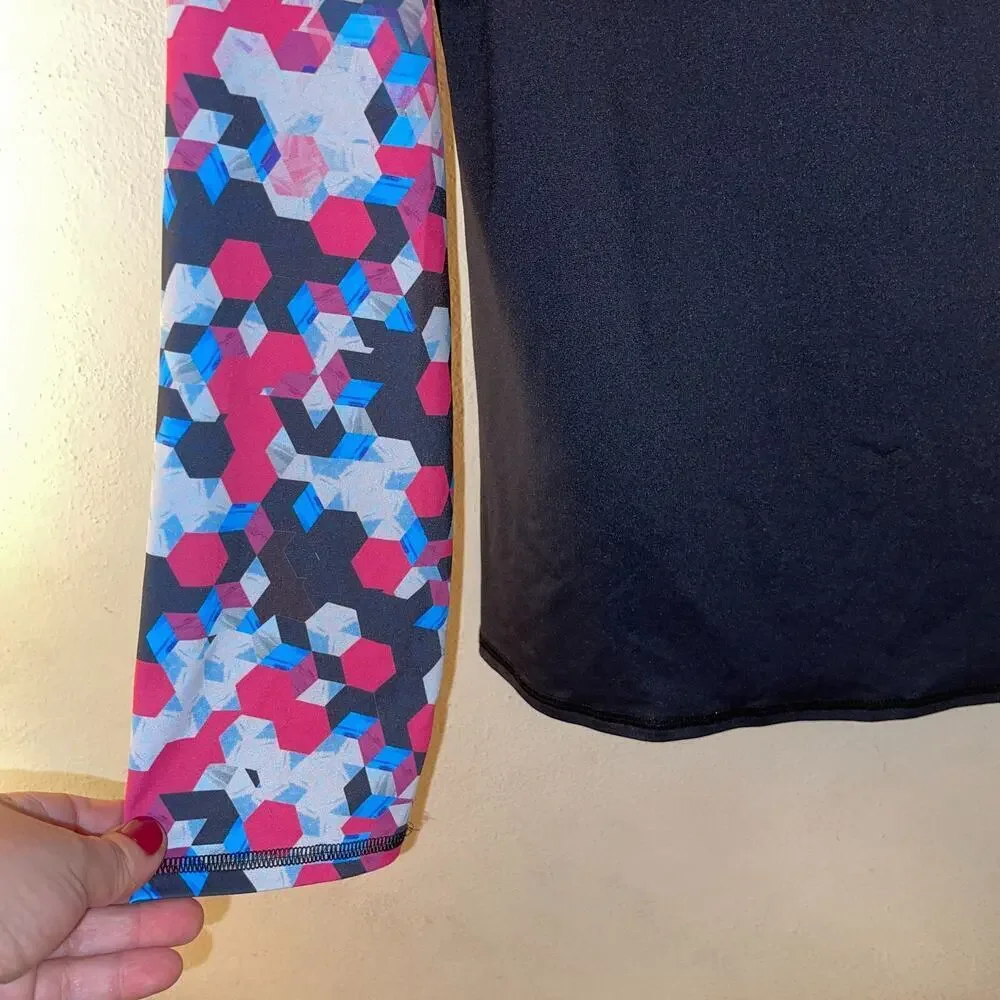 Speedo Women's Long Sleeve Printed Rashguard Pink Size XL - Picture 7 of 8